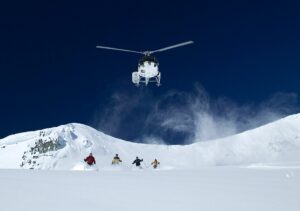 Northern Escape Heliskiing Chopper Heli Skier