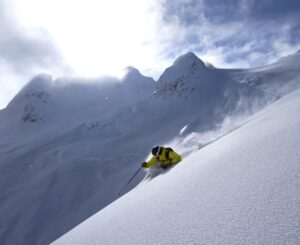 Ian Morrison Skiing At Northern Escape Heliskiing Near Terrace Bc