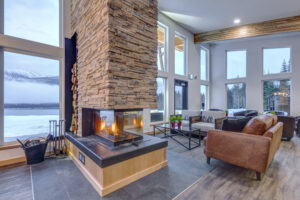 Northern Escape Heli Skiing Mountain Lodge interior Heli-Skier