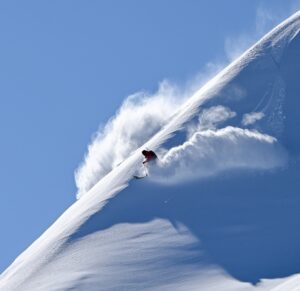 Pulsline Adventure Heliskiing Alaska Blue Bir Day Heli Skier