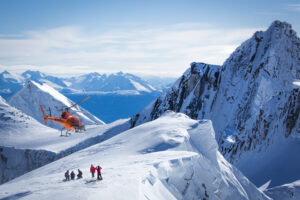 Skeena Heliskiing Moutian Pick Up Heli Skier