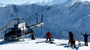 Heliskiing a Perfect Bluebird Day